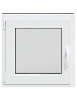 Genérico Finestra Seminterrato RISOR 60x60 cm Anta Ribalta DIN Sinistra,Antracite,12.2kg,4108387