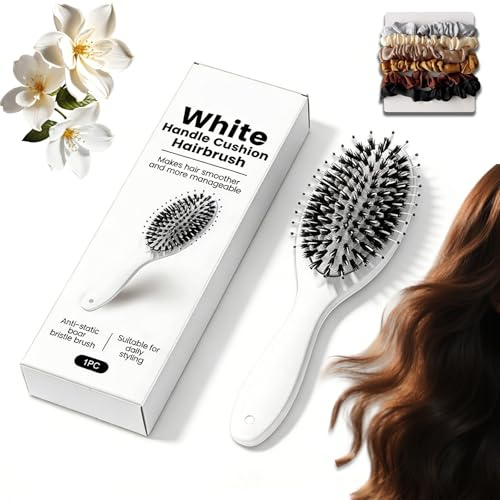 Viral World-Famous 5x Sold out Paddle Brush - Smoother, Stronger, Shinier Hair - Boar Bristle Brush, Lightweight Viral Paddle Brushes, for All Hair Types (1pc)