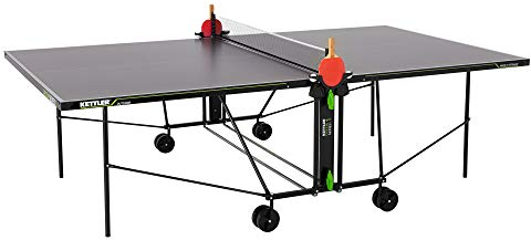 Kettler Tischtennisplatte K1 Outdoor – Klappbar, wetterfest und leicht – Made in Germany – Schwarz