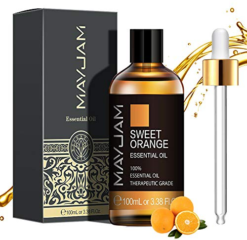 MAYJAM Süße Orange Ätherisches Öl 100ML, Süße Orangeöl für Diffusor, Luftbefeuchter, DIY, Home,Wardrobes