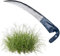 KADAX Gartensense aus Metall 50cm, Handsense, Sichel, Klappsense, Wildwuchssense, Sense, Gartensichel, Grassichel, Blattsichel, Handsichel, Kleinsichel