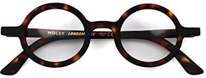 LONDON MOLE® Moley lunettes antilumière bleue | Bloqueurs bleus de forme ronde fraîche | Antifatigue oculaire pour les écrans | Homme femme unisexe | Charnières à ressort