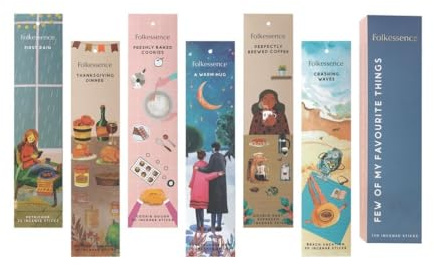 Folkulture Premium Autumn Incense Sticks, Cinnamon Pack of 6-120 Sticks | No Charcoal, Organic, 45 Mins Long Burning Sweet Natural Incense Sticks Non Toxic For Aromatherapy, Thanks Giving Gifts