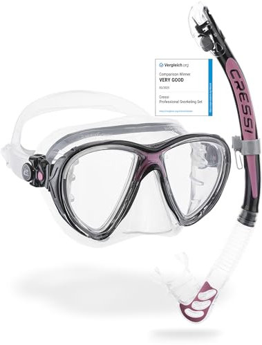 Bundle of Cressi Onda Mare Combo Set Maschera Sub Onda e Snorkel Mexico + Cressi Premium Anti Fog - Anti-fog per Maschere Sub e Occhialini Nuoto, Adulto Unisex