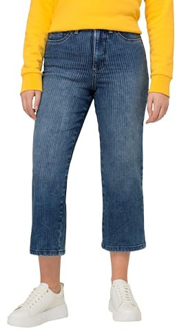 LAURASØN Striped Marlene Pants Five Pocket Recycled Polyester Blue Denim 16 823772902-42