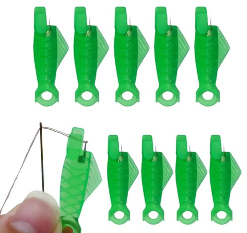 RAMGLYO 10 Stück Nadeleinfädler, Nähmaschinen-Nadeleinfädler, Automatischer Einfädler, Kunststoff Nähnadeln Einfädler, Einfädelhilfe für Nähnadeln Nähmaschinen Zubehör für DIY und Nähmaschinen