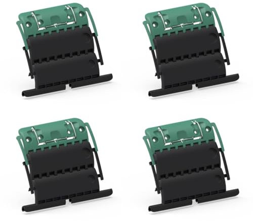 Ensemble de 4 attaches verrou ZF Clicksur H875E pour tablier de volet roulant - Fixation sécurisée pour volets roulants - Verrou automatique 2 maillons - Attache clipsable de sécurité anti-effraction