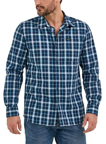 Lee Herren Allzweck-Langarmshirt mit klassischer Passform, Rivet Navy Plaid, XL