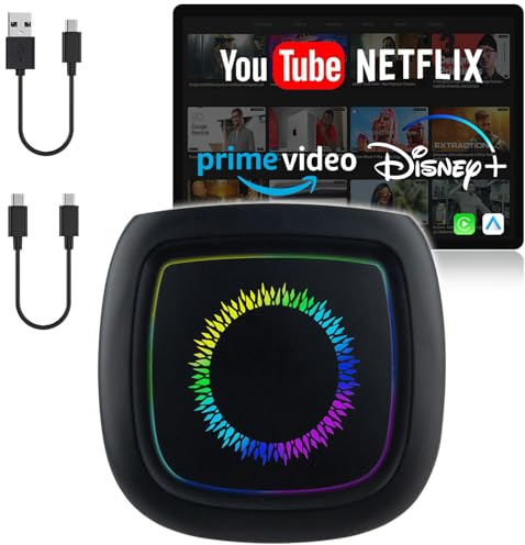 Magic Box 3.0 – 2026 Upgrade, Qualcomm Snapdragon Multi-Core, Support Netflix/YouTube/Dinsey+/Prime Video/256G TF Card etc., Streaming Video Box with Wireless CarPlay & Android Auto Adapter