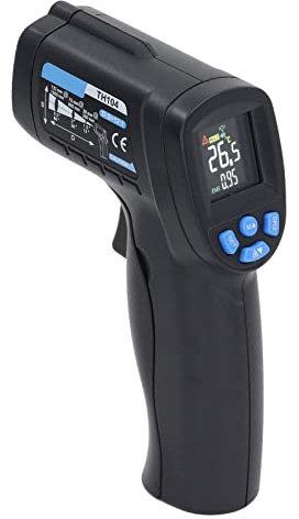BAFOVY Infraröd Termometer, ABS Digital Lasertemperaturtestare med Justerbar Emissivitet, 12 Till 1 D:S, 0,5 Sek Avläsning, -58°F Till 1022°F för Matlagningsugns HVAC