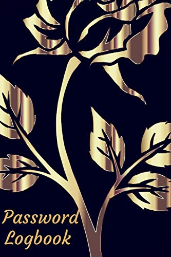 Password Logbook: Organize and Store Web Addresses, Usernames, and Passwords in One Convenient Location (Alphabetized Pages). Gold Flower Cover