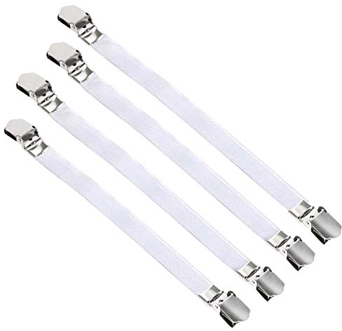 TRIXES 4 x Ironing Board Cover Clips (Extra-Large/Extra Extra Large) - Fasteners to Keep Cover Flat and Secure - White
