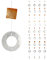Relaxdays Capiz Girlande 4er Set, für Fenster, Balkon, Tür, Muschelplättchen Vorhang, Dekoketten 180cm lang, weiß-orange