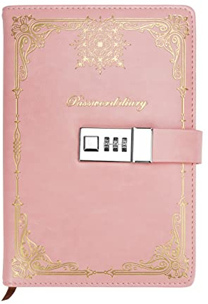WHC Journal Intime Adulte avec Serrure A5, Carnet Secret avec Code 22x15cm