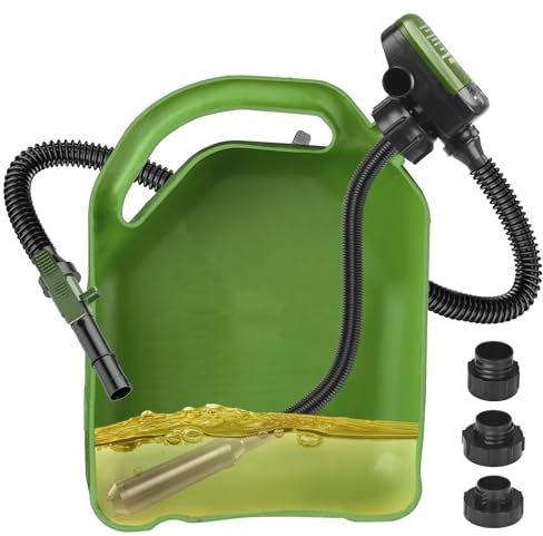 Bomba Manual de Combustible o Líquidos,Bomba de líquido portáti con sensor de parada automática,Bomba de trasiego de combustible adaptador de 3 tamaños para combustible, aceite, agua, gas,2.4GPM