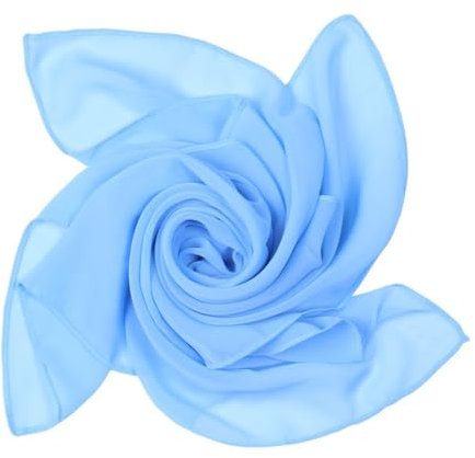 Whakano Pack of 4 Square Juggling Cloths, Silk Scarves, Chiffon Cloths, 60 x 60 cm, Performance Dance Cloths, Gymnastics Cloths, Juggling Scarves for Dancing, Juggling, Sensory, Nursery, Light Blue
