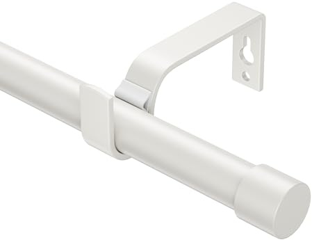 Tringle à rideaux extensibles 76-280 cm, diam. 19 mm, réglable avec embouts, pour rideaux à œillets, élégantes tringles décoratives pour chambre à coucher