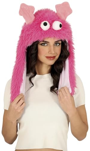 FIESTAS GUIRCA | Gorro Monstruito Rosa (Talla Única) - Gorro Divertido para Disfraz de Monstruo y Animales - Ideal para Fiestas de Disfraces, Carnaval y Halloween - Adulto Unisex - Rosa