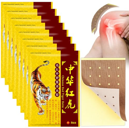 Patchs Musculaires pour Épaule, 80 Pièces en 10 Sachets, Baume du Tigre, Soulagement des Muscles Raides