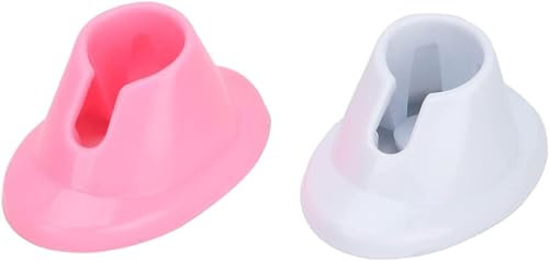 2 Pcs Soft Rubber Nail Polish Bottle Holder Nail Polish Stand Anti-Spill Nail Art Organizer Display Manicure Tools for Nail Art Salon Professional Design Foot, Hand Care (Pink,White)