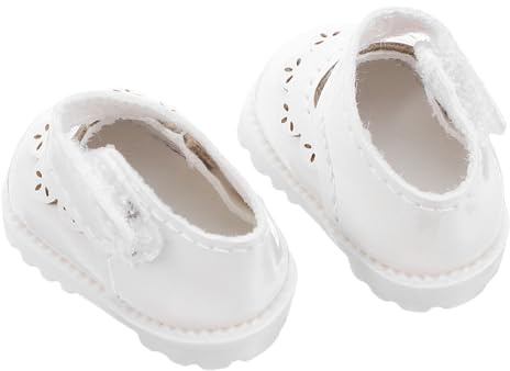 Mipcase Scarpe per Bambole da Design Principessa Kawaii Mini Scarpe Carine per Accessori di Abbigliamento per Casa delle Bambole Travestimenti Costumi Decorazioni Bianco