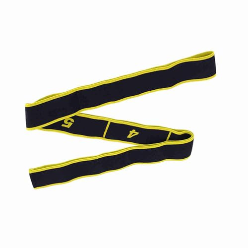 Asixxsix Bande de Danse de Yoga pour Améliorer la flexibilité, Pilates Latin, Entraînement Complet du Corps, Sangle de Traction élastique à 8 Boucles (Yellow)