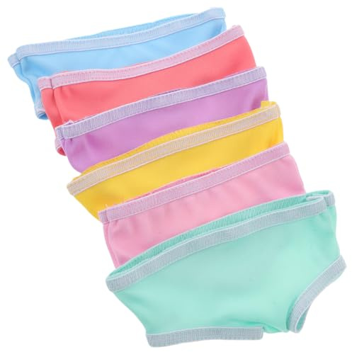 GARIOUANS Lot de 6 Culottes et Couches pour Poupées 45 Cm Filles Taille 18 Pouces en Tissu Résistant Multicolore sous-vêtements Essentiels pour Jeux de Rôle Estivaux et Habillage