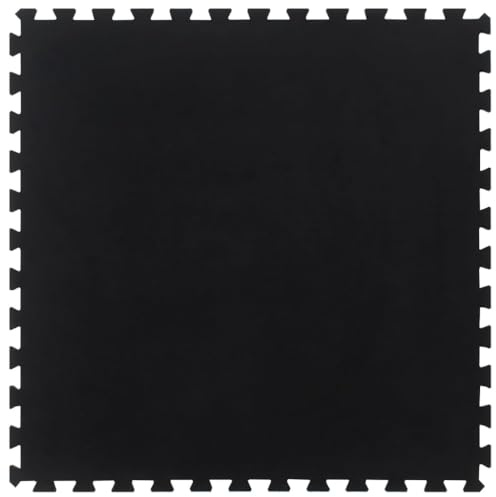 Genérico Baldosa de Suelo de Goma Negro 12 mm 100x100 cm,Deportes,Fitness y musculación,Esteras para Equipos de gimnasia-155673