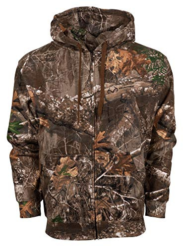 King's Camo KCB116 Men's Classic Cotton Full-Zip Hoodie, Mountain Shadow, Large