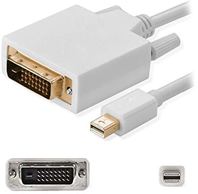 Aukson E00 Mini DisplayPort auf DVI Kabel – 1,8m, Full HD 1080P, Mini DP zu DVI Adapter Kabel für HDTV und Monitor – Hohe Bildqualität und Zuverlässigkeit