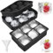 LessMo 2 Stk. Eiswürfelform Groß, Eiswürfelform Silikon 6-Fach Groß Eiswürfel, 2-Set Ice Cube Tray, Eiswürfelform mit Deckel, Stapelbar Langlebig und BPA Frei, Eiswürfelschalen für Whisky Cocktails
