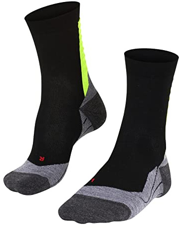 FALKE Achilles M So lyocell hilo funcional protege el tendón de aquiles 1 par, Calcetines para correr Hombre, Negro Black 3001, 44-45