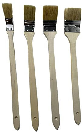 VaGo - Set di 96 pennelli per radiatore, 25/38/50/63 mm, 24 pennelli angolari