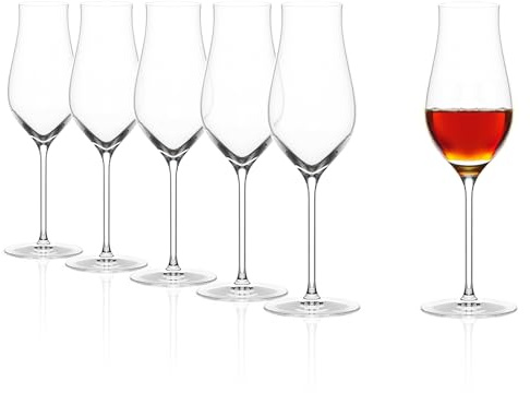 Stölzle Lausitz Verres à Porto Q1 Set de 6, 180 ml – Verres en cristal faits main, idéaux pour le Porto, les vins rouges et blancs doux et le Sherry – Calice à Porto soufflé, fabriqué en Allemagne