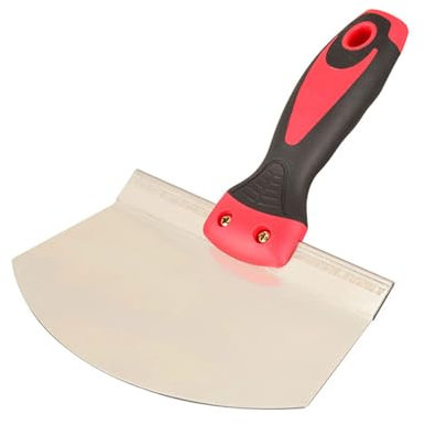 CLKE Scraper Blade Bucket Scoop for Drywall Plaster Stainless Steel Bucket Scoop for Paint, Curved Contoured Blade Soft Comfort Grip Handle for Decorating, Filling, Drywall, Plaster, DIY Projects