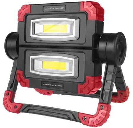 Maclean Faltbare LED-Arbeitsleuchte mit 3 Lichtmodi 300lm/5W | LED COB Klappbare Werkstattlampe | Schutzart: IP44 | 6500K (kaltweiß) | Batteriebetrieben, Geeignet für Werkstatt, Haushalt