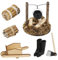 6Pcs Miniatur Zubehör Garten, 1/12 Miniatur Gartenzubehör, zum Miniatur Puppenhaus Gartengerät Puppenhäusern, Miniaturlandschaften, Minigärten Dekorieren C