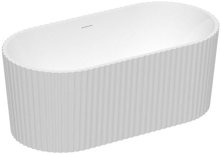 Vente-unique-Bañera exenta de acrílico - Blanco brillante - 230L - 170 x 80 x 58 cm - ALIENA