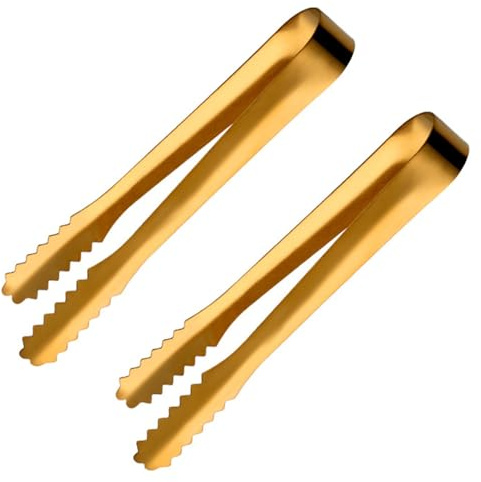 PRETYZOOM Pinces à Sucre en Acier Inoxydable U Forme 2pcs Design Antidérapant et Bords Lisses pour Utilisation Quotidienne et Fêtes de Thé
