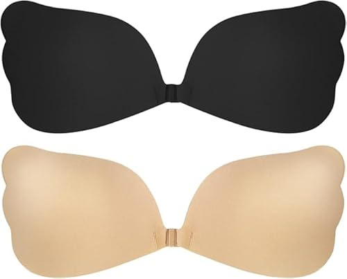 Stycizom Sujetador Invisible Adhesivo Push-Up 2-Pack para CóModo Reutilizable Sostén para Vestido Boda