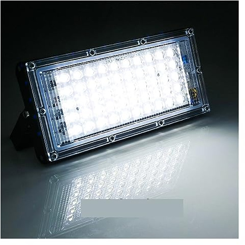 KENBT Luz De Inundación LED 50W 100W Impermeable IP65 Reflector LED For Exteriores Alumbrado Público For Almacén Jardín Patio,Vida úTil Extra Larga(Cold White,50W)