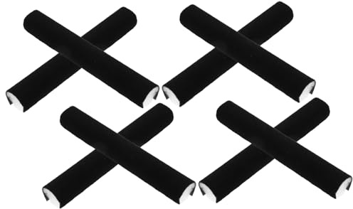 SAFIGLE Séparateurs Pour Boîte à Bijoux En Velours Doublure Mousse, Organiseur Flexible De Tiroir Pour Boucles D'oreilles Et Colliers, Compatible Coiffeuse, 8 Inserts Noirs 10 Cm x 1,5 Cm