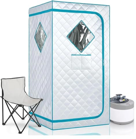 Sauna De Vapor Portátil De Tamaño Completo, Sauna De Vapor Personal En Casa, Sauna De Vapor De Cuerpo Completo For Interiores, Spa Con Generador De Vapor De 4L