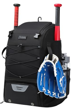 Borsa Da Baseball: Contiene Guanto, Mazza, Casco E Scarpe, Borsa Da Baseball Per Ragazzi, Supporto Esterno Per Casco E Recinzione | Borse Leggere Per Pipistrelli Per Ragazzi, Zaino Da Softball,