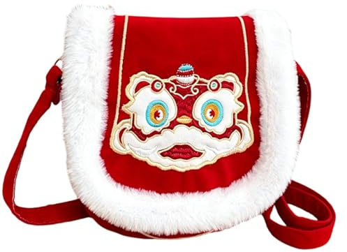 Generisch Bolso de mano bordado - Bolso tradicional rojo para mujer,Bolso tradicional,Para niñas Inicio Traslados Compras Mar Al aire libre Noche Boda Vacaciones