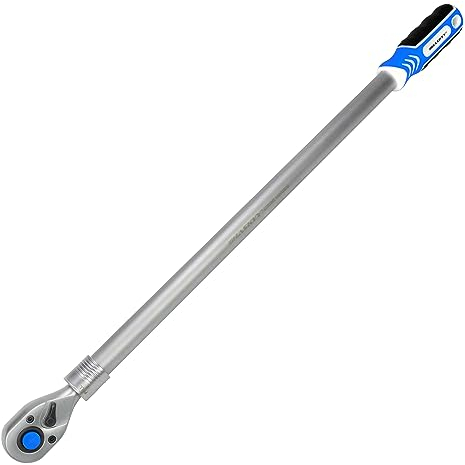 HASKYY Llave de carraca telescópica de 1/2, 61-75 cm, extensible, 610-750 mm, par de torsión 768 Nm