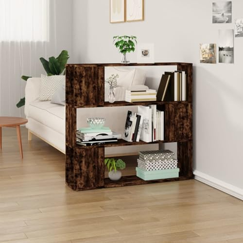 CIADAZ Hylla/Space Rökad ek 100 x 24 x 94 cm, bokhylla, bokhylla, bokhylla, trapphylla, ungdomsrum, möbelhyllor