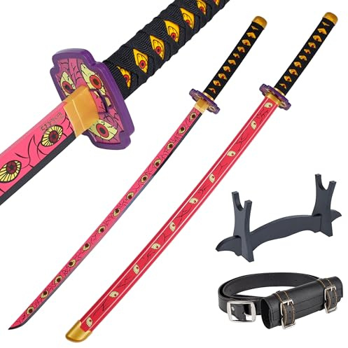 57 SPECIAL REPLICAS - Katana Daemon Slayer bambù - Katana di Legno Decorativo - Cosplay Anime Daemonslayer Catana - Spada Katana Bambou 105 cm