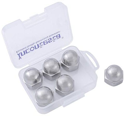 6pcs 5/8-11 Acorn Cap Nuts, INCONTESTA 304 Stainless Steel Hex Acorn Cap Nut, Decorative Round Head Cover Dome Nuts