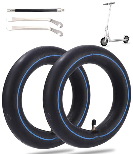 Toaren 8 1/2 x 2 scooter förtjockad slang e scooter däck innerslang elektrisk scooter för Xiaomi 1S/M365/Pro2 reservdäck, 2 x cykelslang 1 x ventil 2 x monteringsspakar för cykel skoter däck